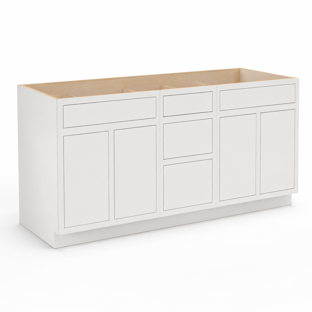 Vanity Double Sink Combo With Central Drawers