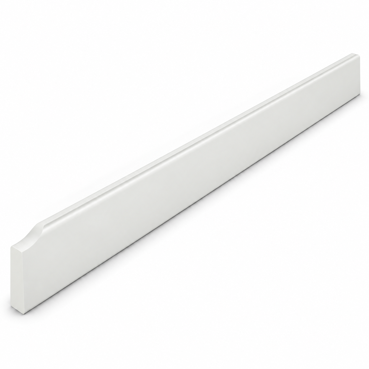 MDI Inset Furniture Base Molding in Origami White; complete actual item