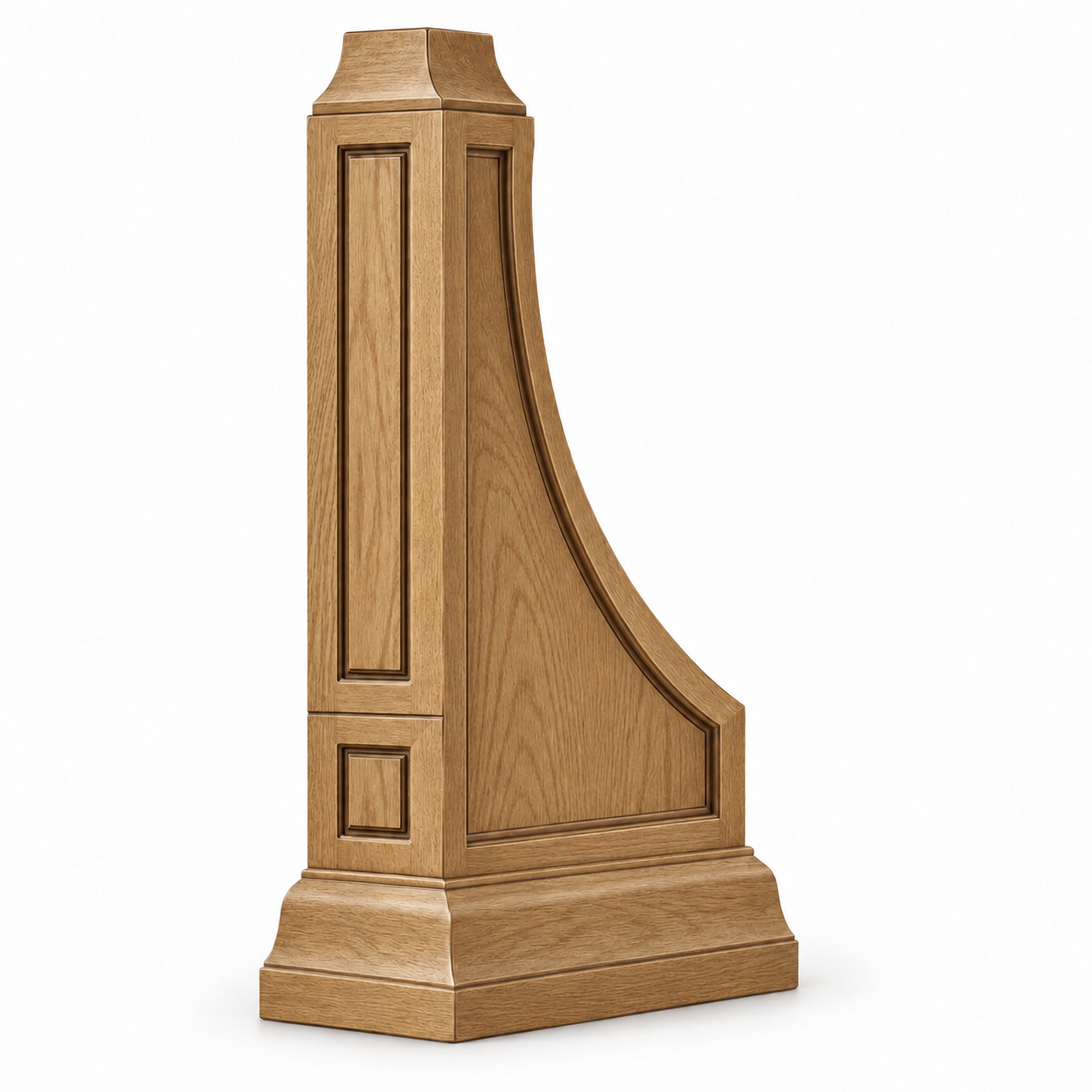 MDI Inset Modern Decorative Wood Corbel in Hazelnut Oak; complete actual item