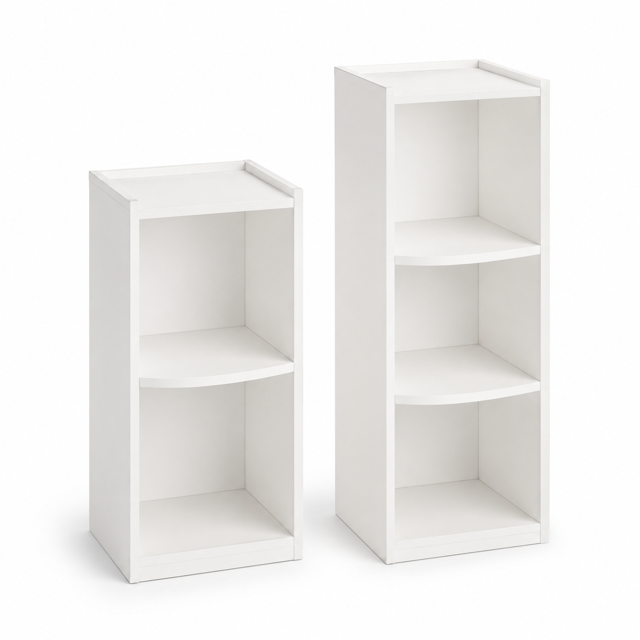 9" W Wall End Open Shelves