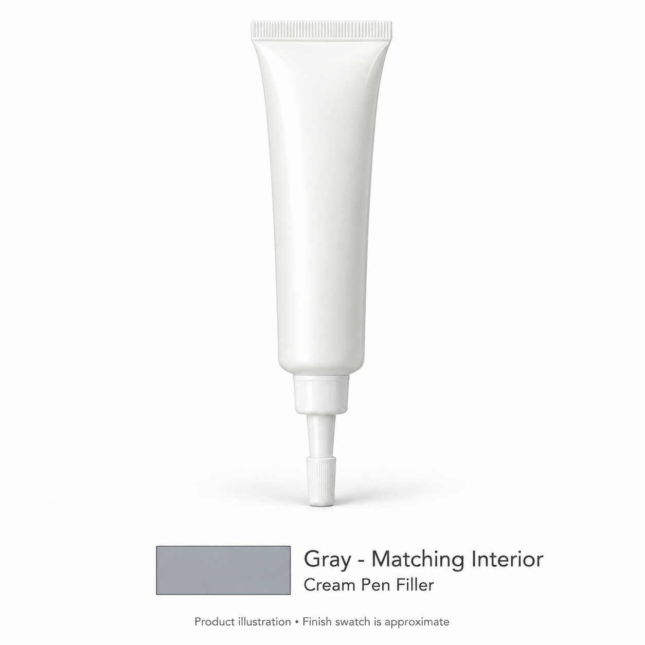 Signature Shaker Cream Pen Filler for Gray - Matching Interior; neutral product illustration with approximate finish swatch