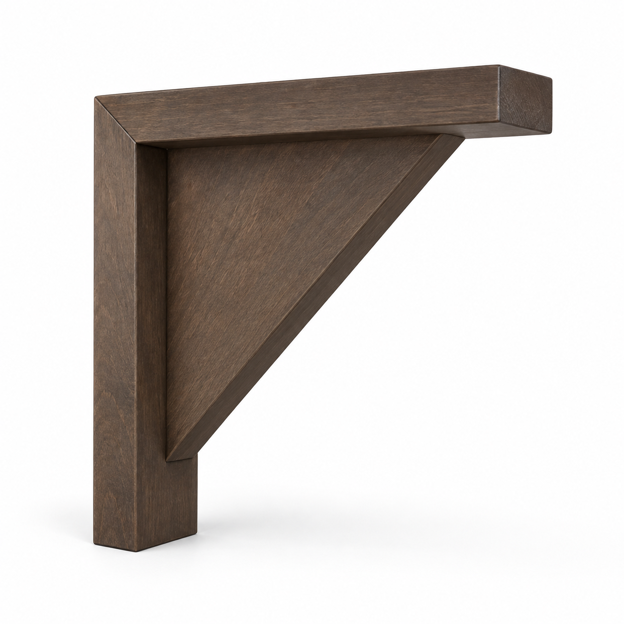 MDI Inset Small Decorative Wood Corbel in Truffle Brown; complete actual item