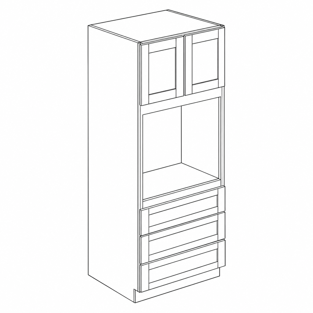 Signature Shaker 33-Inch-Wide Single Oven Cabinet, 27-Inch Depth