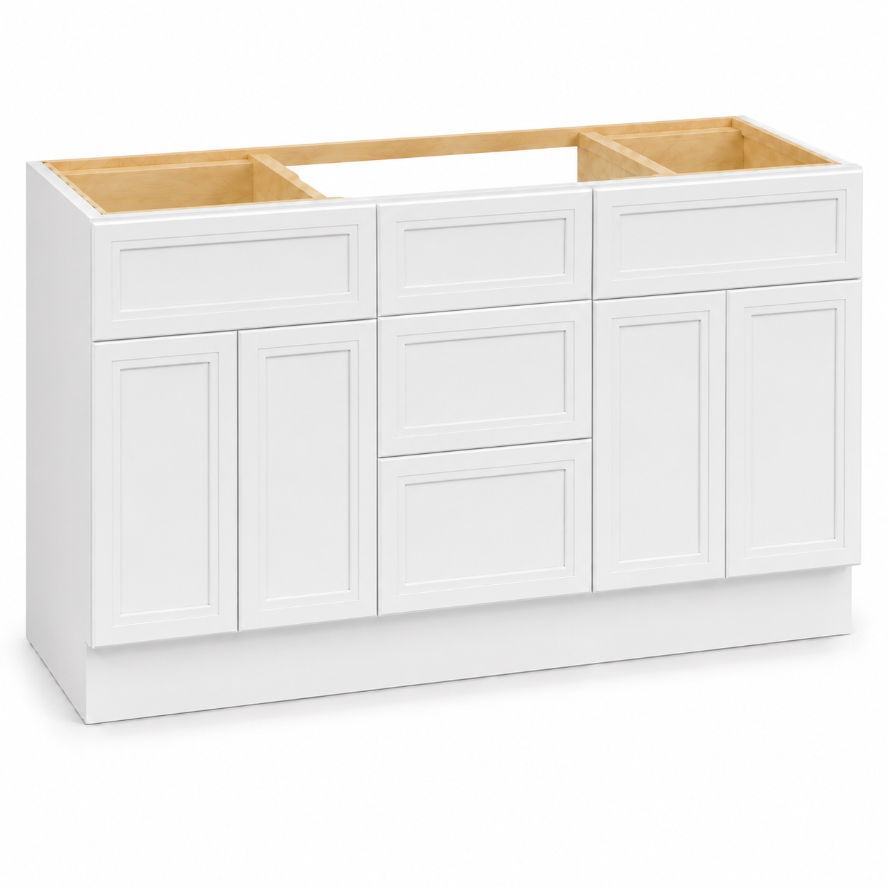 Vanity Double Sink Combo With Central Drawers