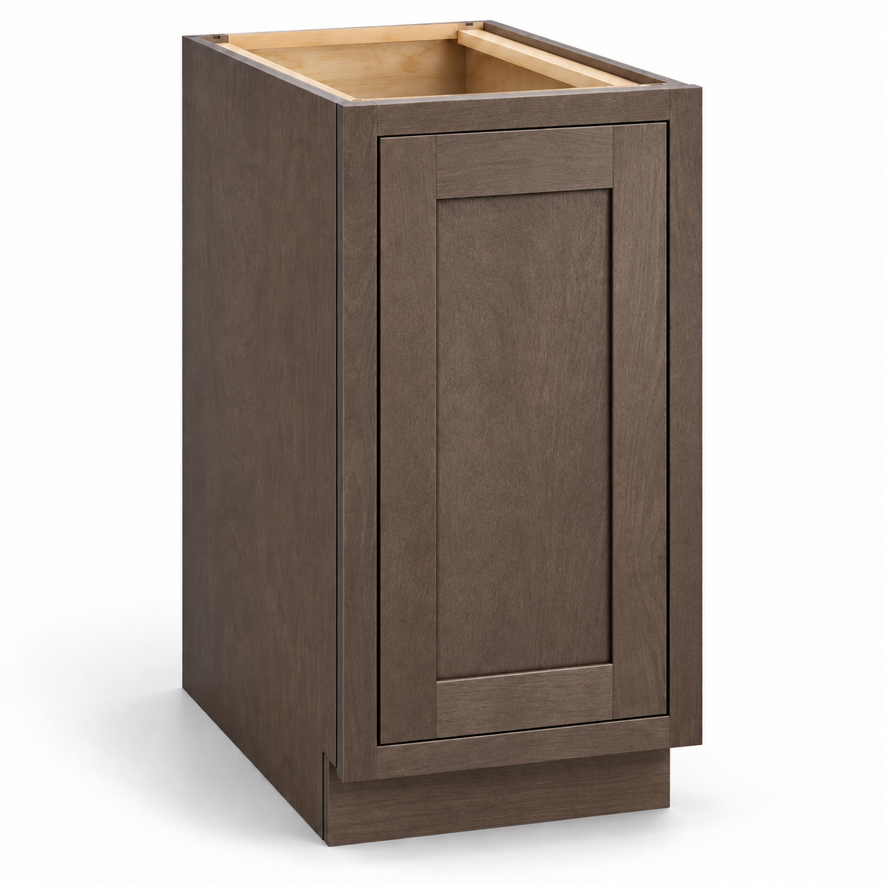 MDI Inset B18FHD Truffle Brown base with one full-height inset recessed-panel door and no drawer