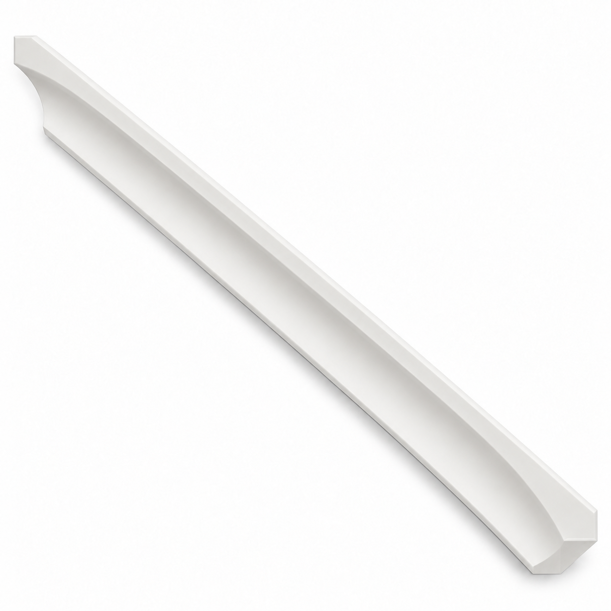 MDI Inset Cove Crown Molding in Origami White; complete actual item