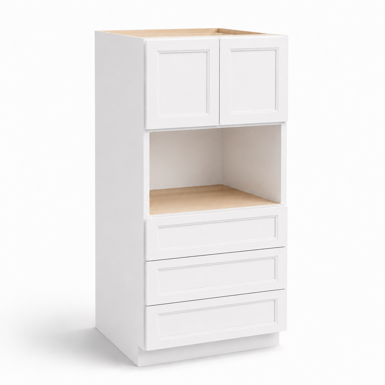 24"D Wall Pantry With Three Drawers