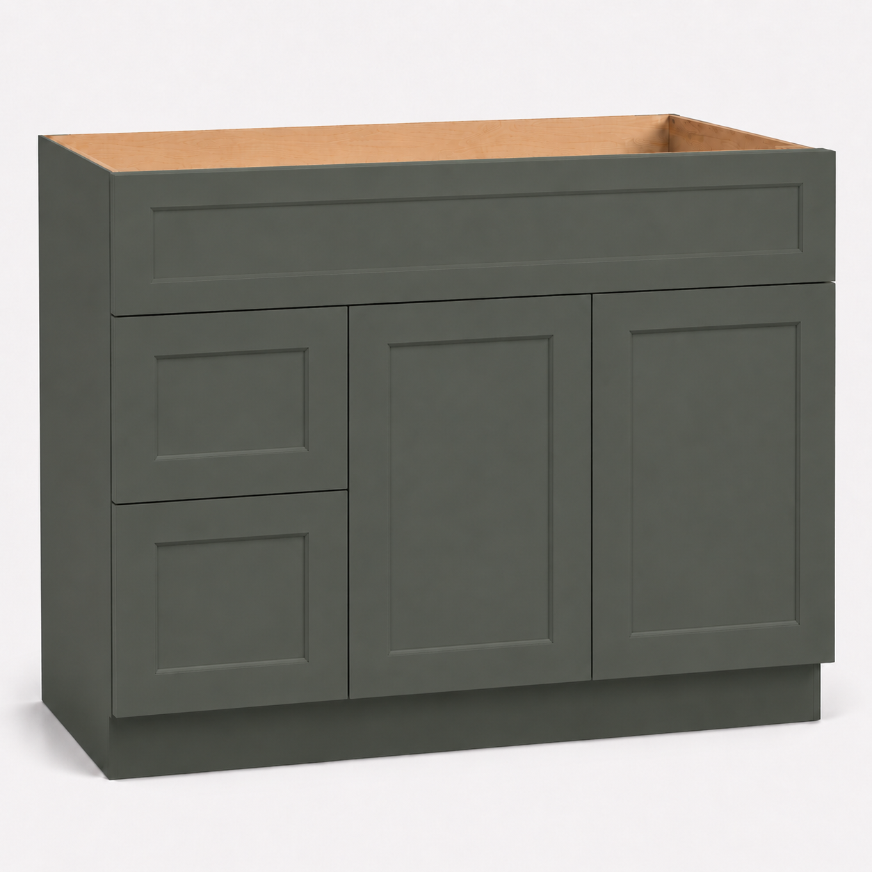 Vanity Sink Base Cabinet 34 1/2"H × 21"D (Drawers on the Left)