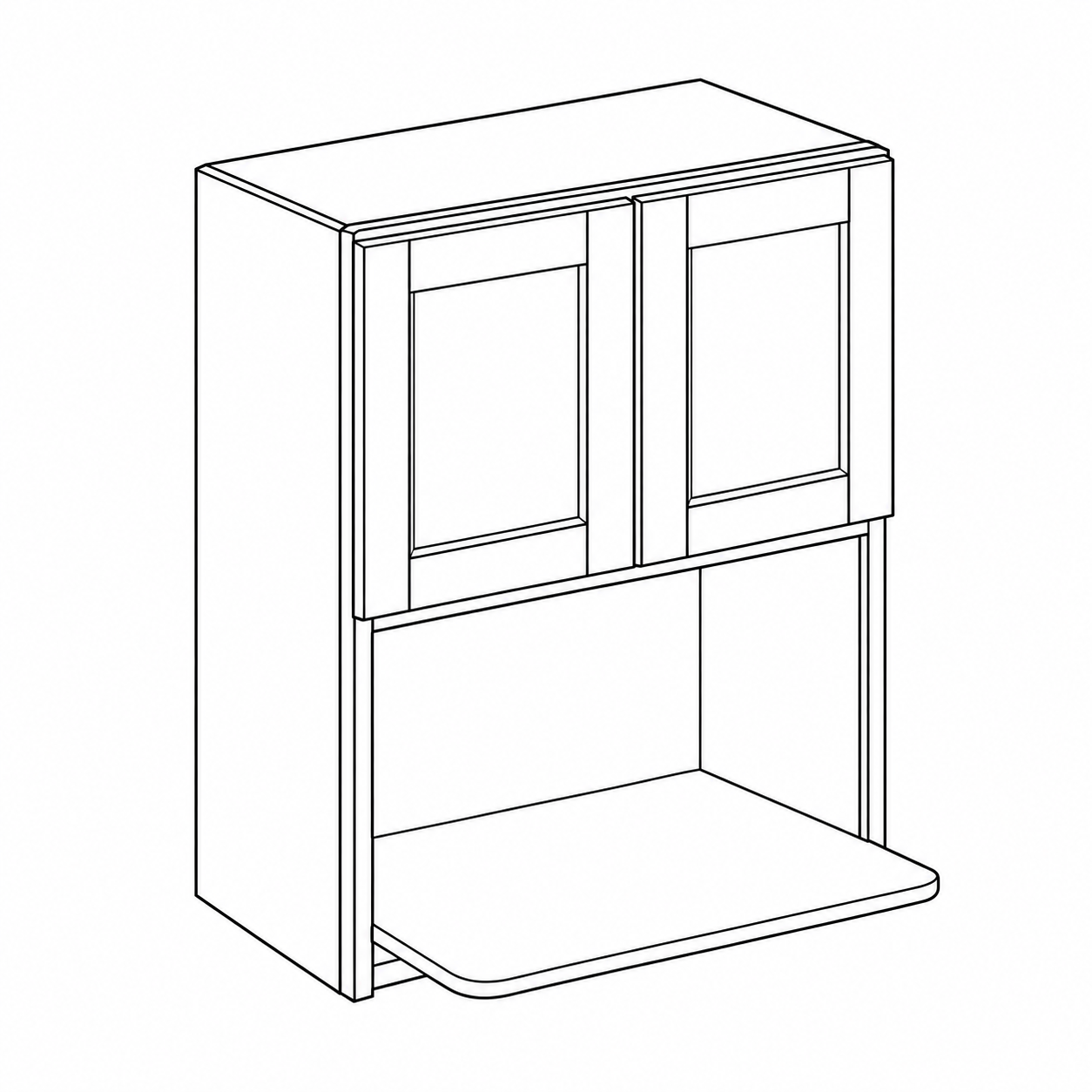 Signature Shaker Microwave Wall Cabinet, 12-Inch Body Depth