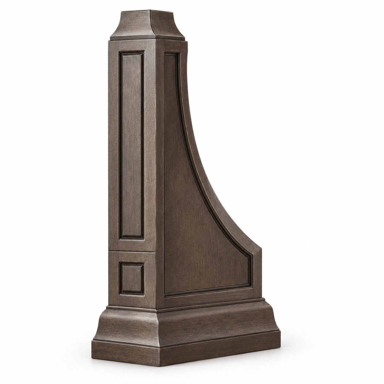 MDI Inset Modern Decorative Wood Corbel in Truffle Brown; complete actual item