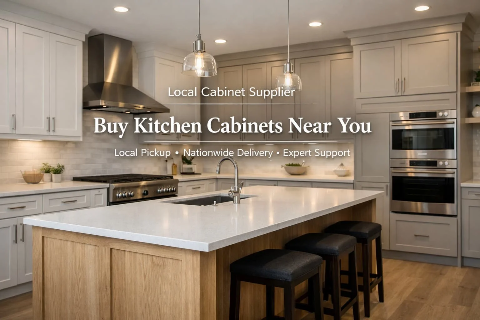 Buy kitchen cabinets near you with modern shaker cabinetry and local pickup options