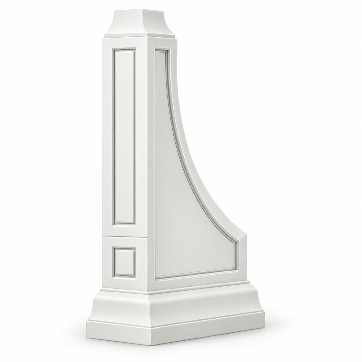 MDI Inset Modern Decorative Wood Corbel in Origami White; complete actual item