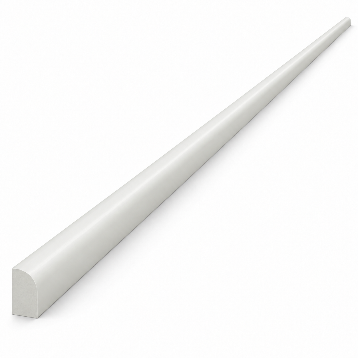 MDI Inset Quarter Round Molding in Origami White; complete actual item