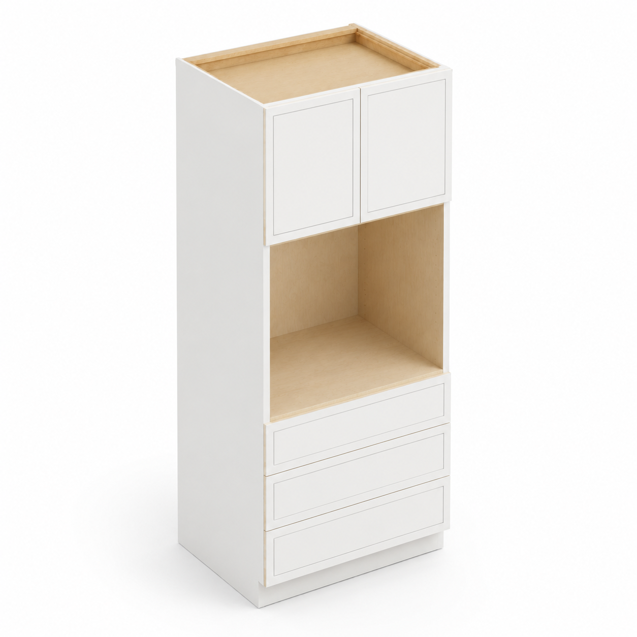 24"D Wall Pantry With Three Drawers