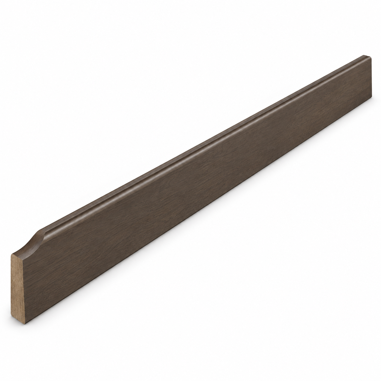 MDI Inset Furniture Base Molding in Truffle Brown; complete actual item