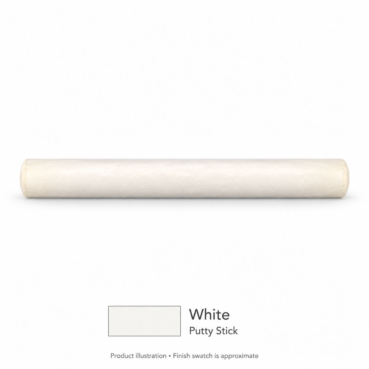 Signature Shaker Putty Sticks for White; neutral product illustration with approximate finish swatch