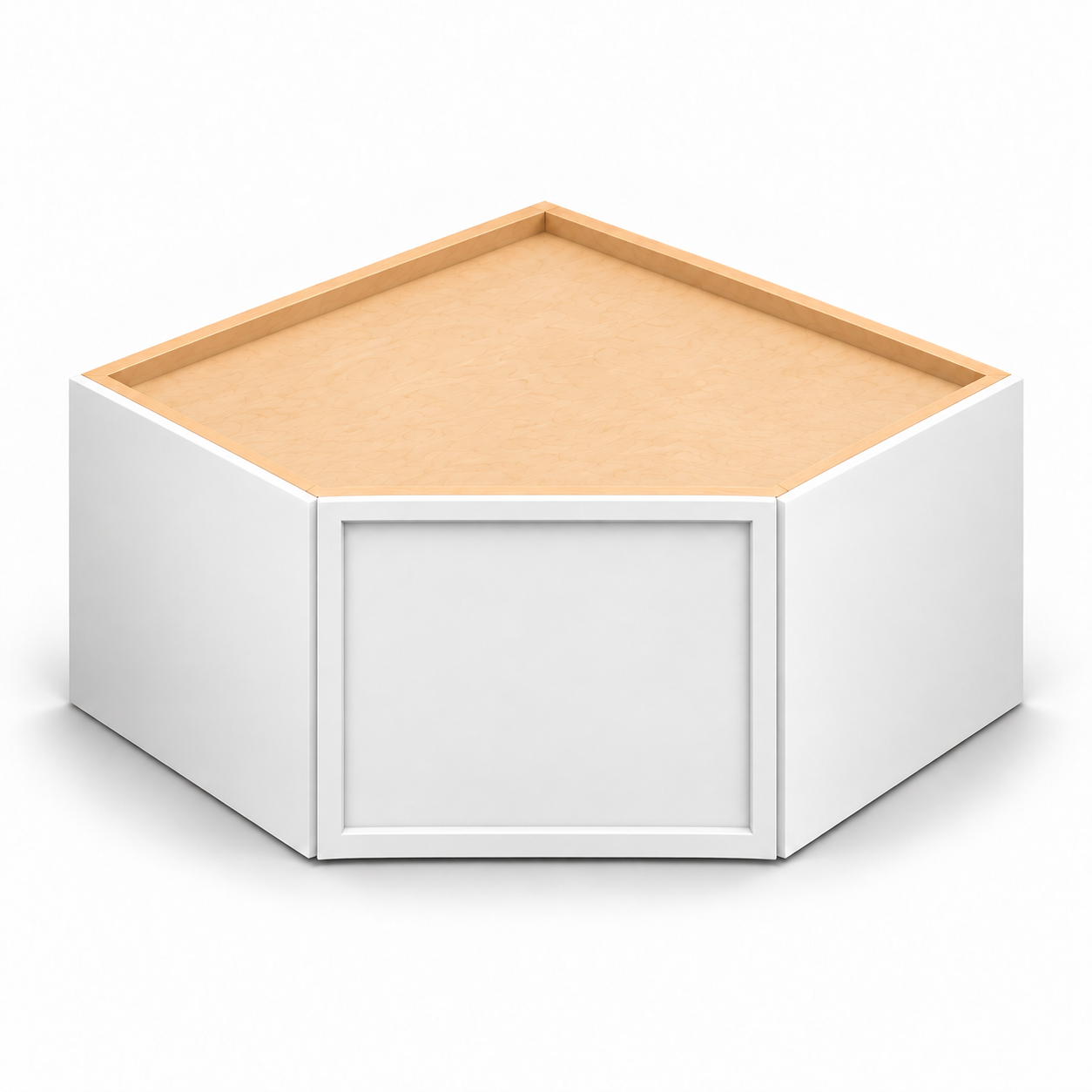 Slim Shaker 12-Inch-Tall Diagonal Corner Wall Cabinet