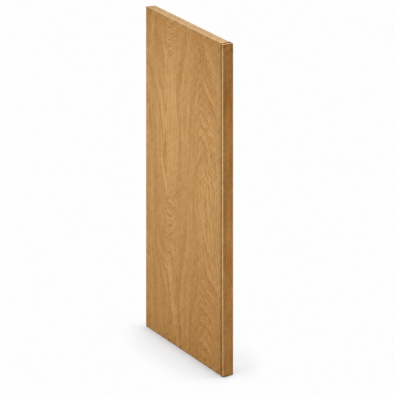 MDI Inset Refrigerator End Panel with Return in Hazelnut Oak; complete actual item