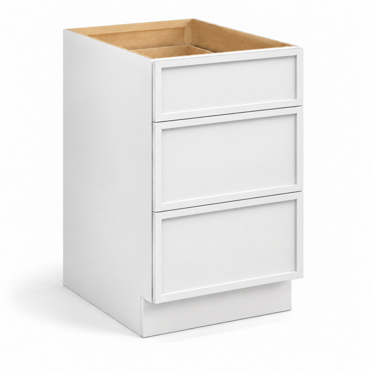 Slim Shaker Three Drawer Base Cabinet