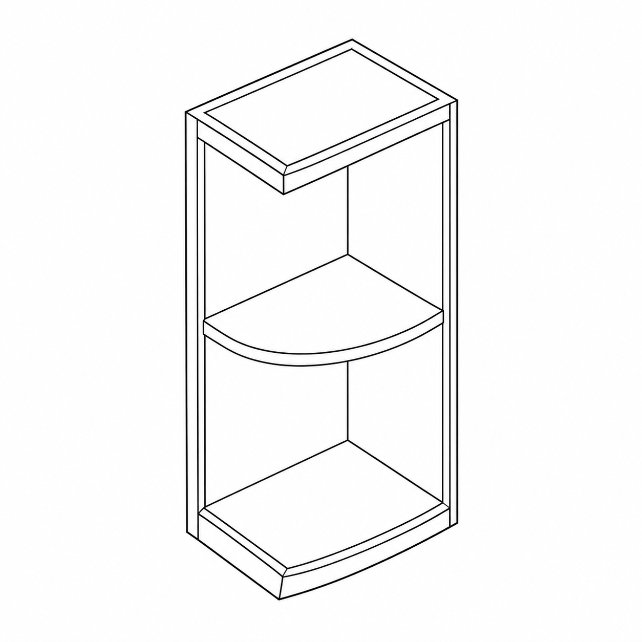 Signature Shaker 9-Inch Wall End Open Shelf