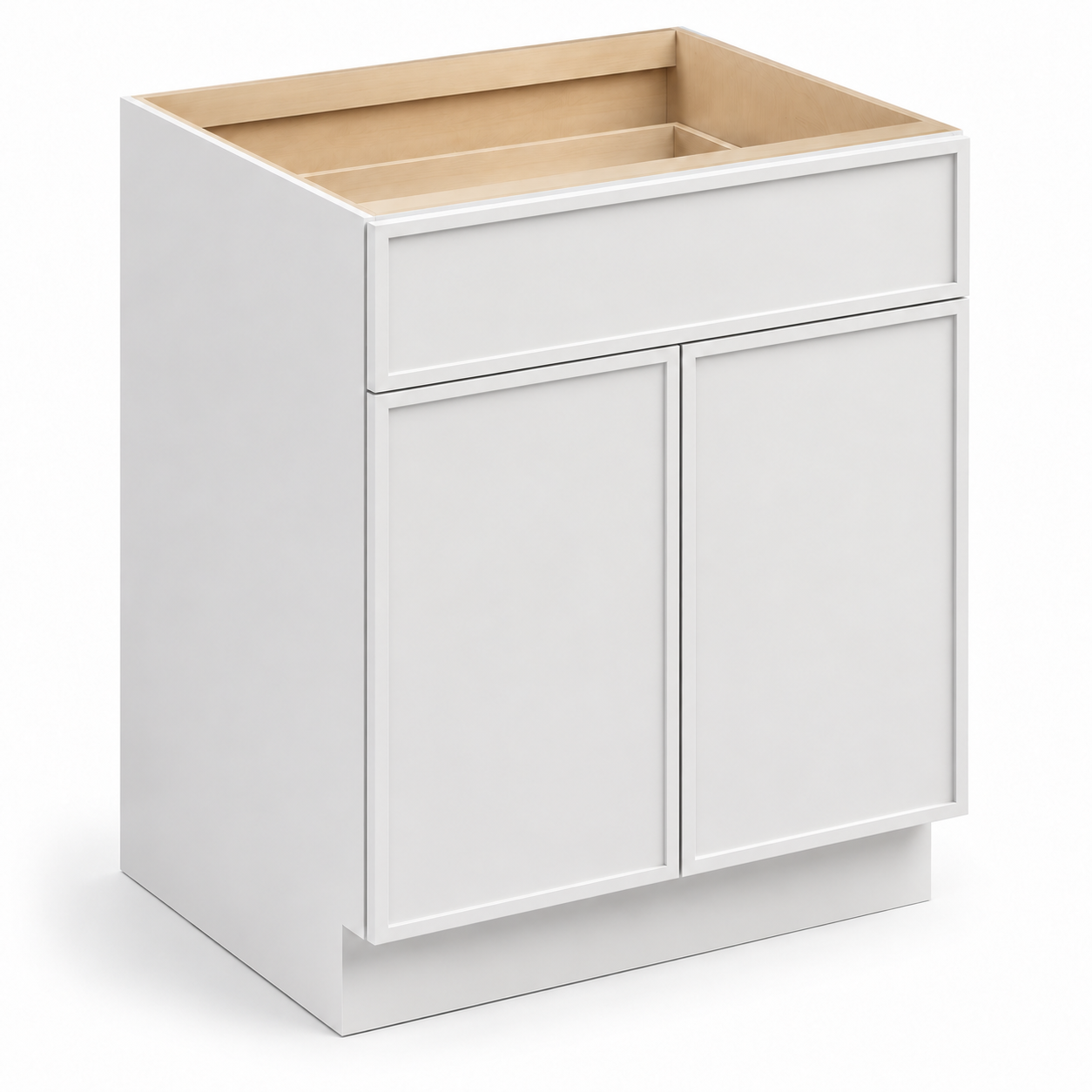 Slim Shaker Base Cabinet – Two Doors and One Drawer
