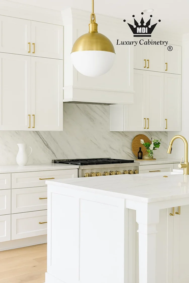 Luxury white Shaker kitchen cabinetry available to buy online in Florida