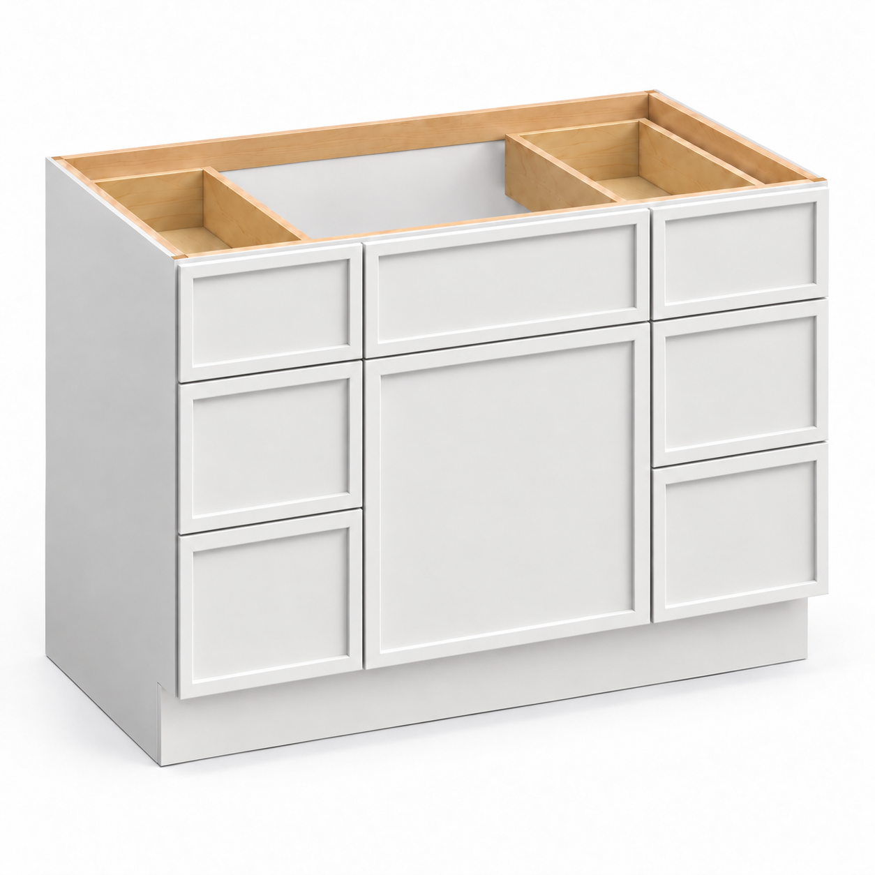 Slim Shaker 42-Inch Vanity with Six Drawers