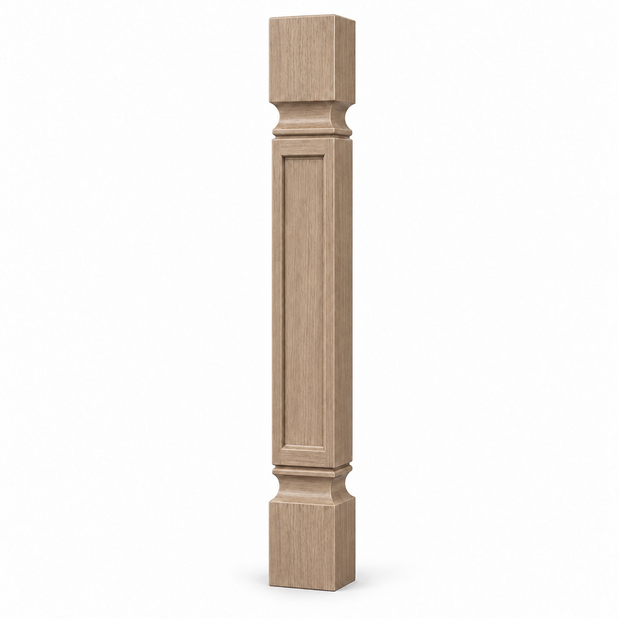 Signature Shaker Square Decorative Legs in Cotton Oak — representative configuration