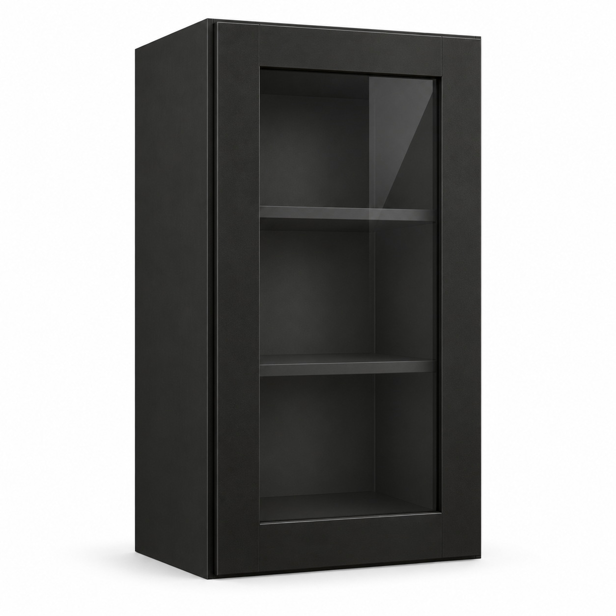 Signature Shaker 30-Inch-Tall Single Glass Door Wall Cabinet