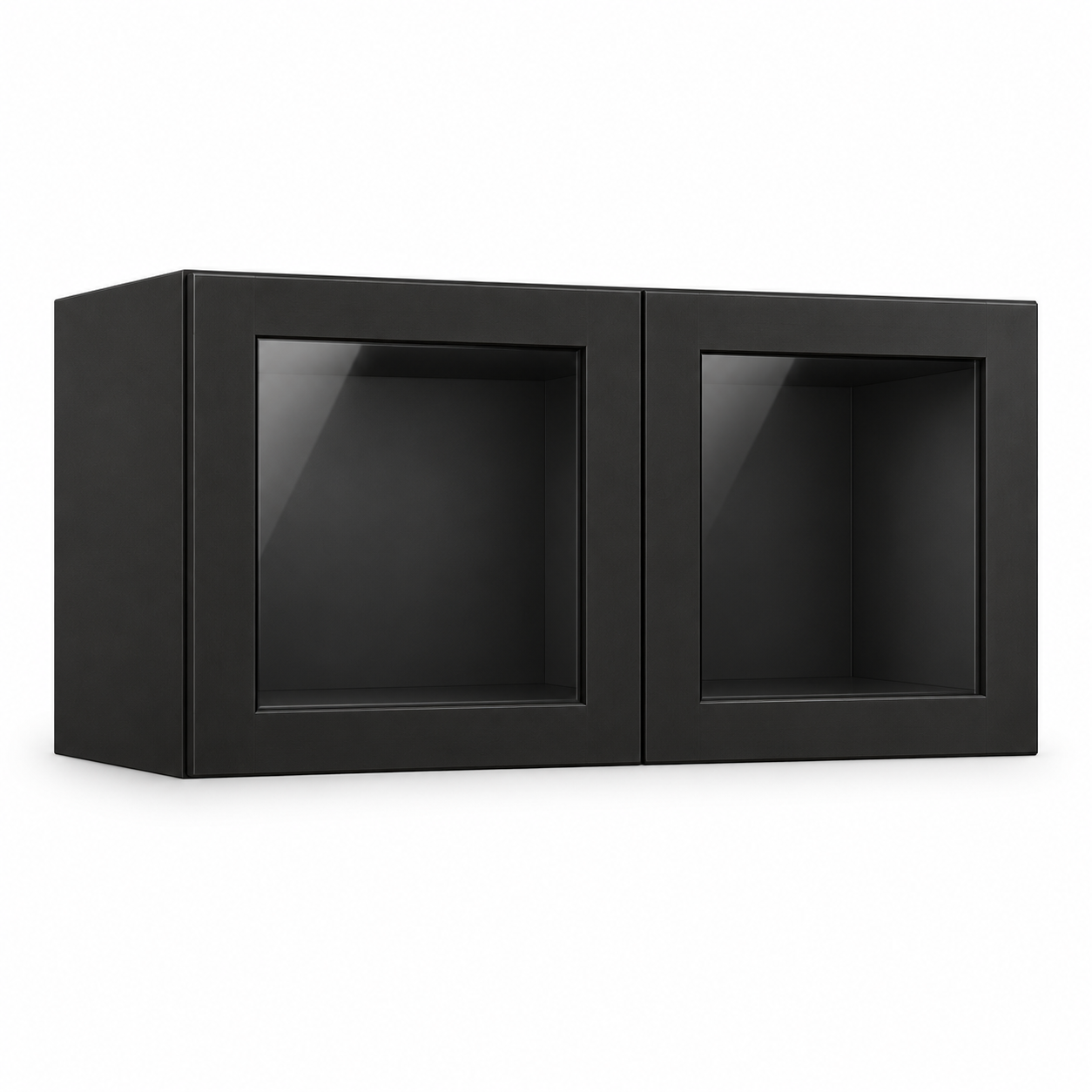 Signature Shaker 12-Inch-Tall Double Glass Door Wall Cabinet