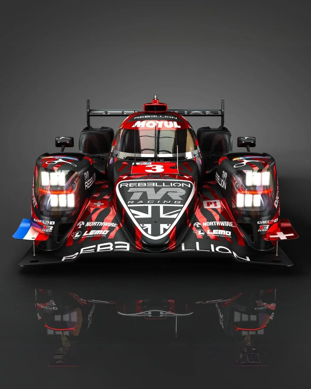 Brand to Product #4. TVR's bold new visual identity on the world stage.

Our rebranding for this iconic British marque made its high-octane debut on the TVR Rebellion R13 at Le Mans 2018. This audacious partnership saw TVR leap from hand-crafted road