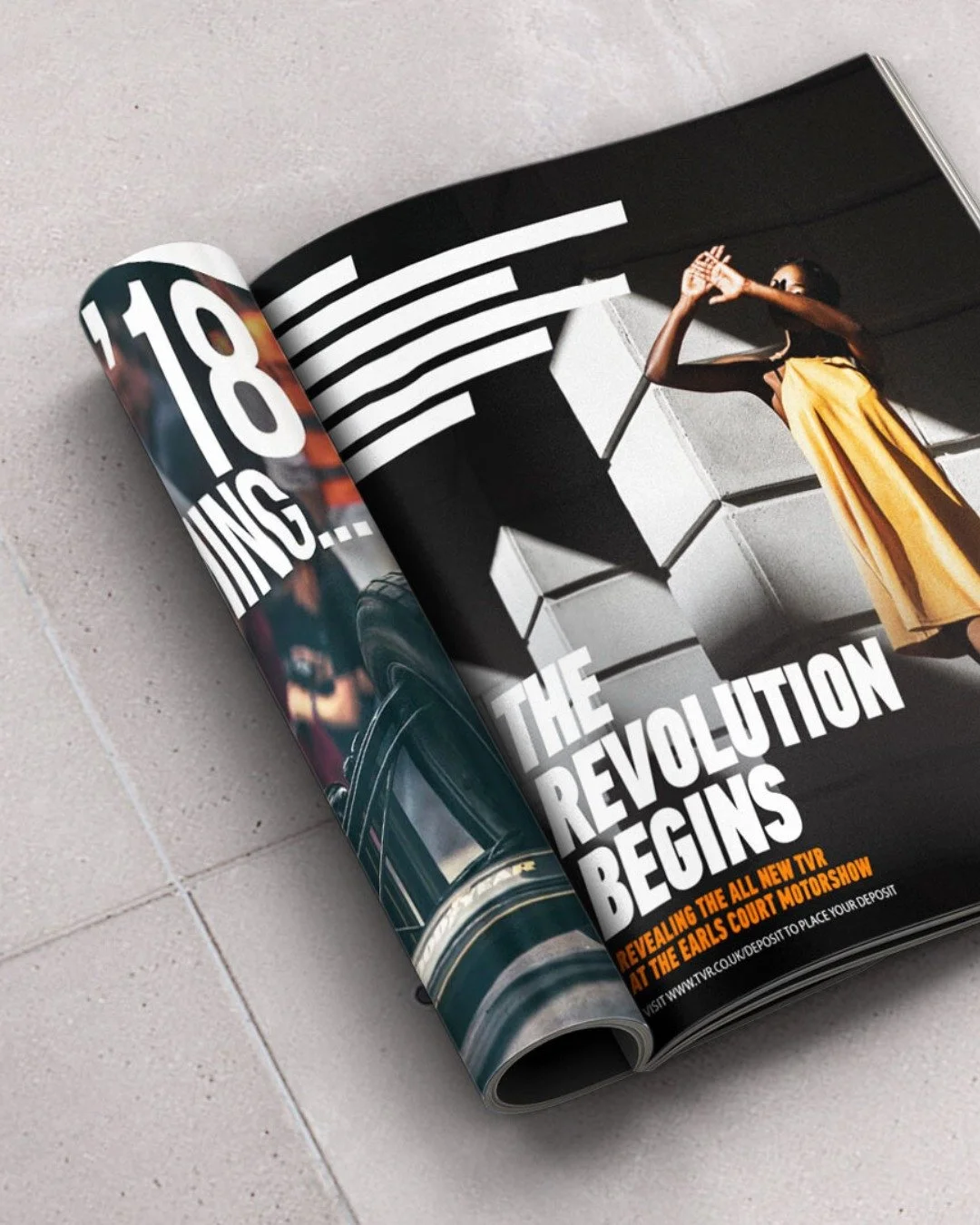 Brand to Product #2. Rebranding for the British sports cars manufacturer TVR.

The Revolution Begins. In the process of rebranding, Forge Design has developed a new visual identity for digital and print media that - just like the TVR cars - incorpora