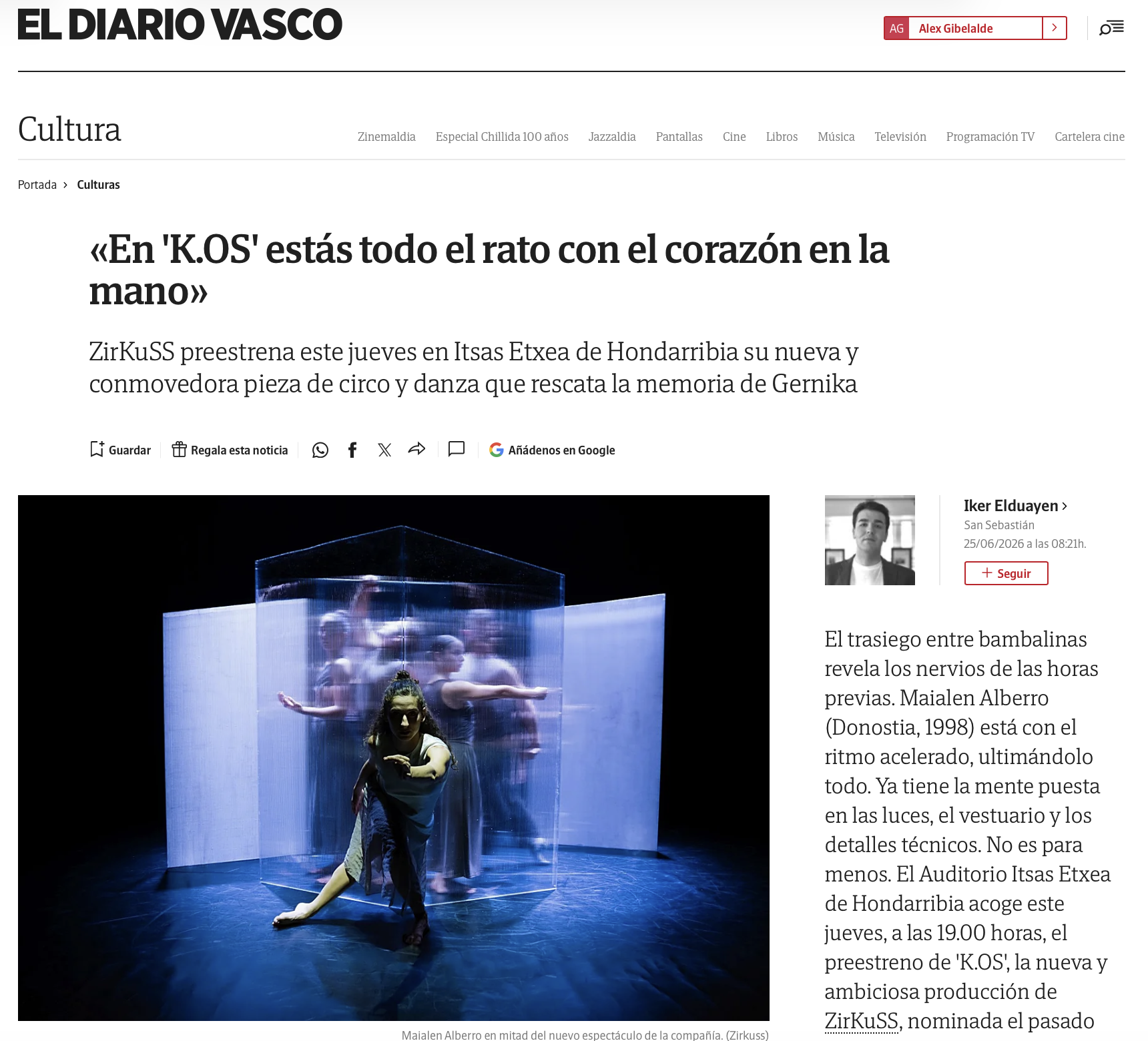 En 'K.OS' estás todo el rato con el corazón en la mano