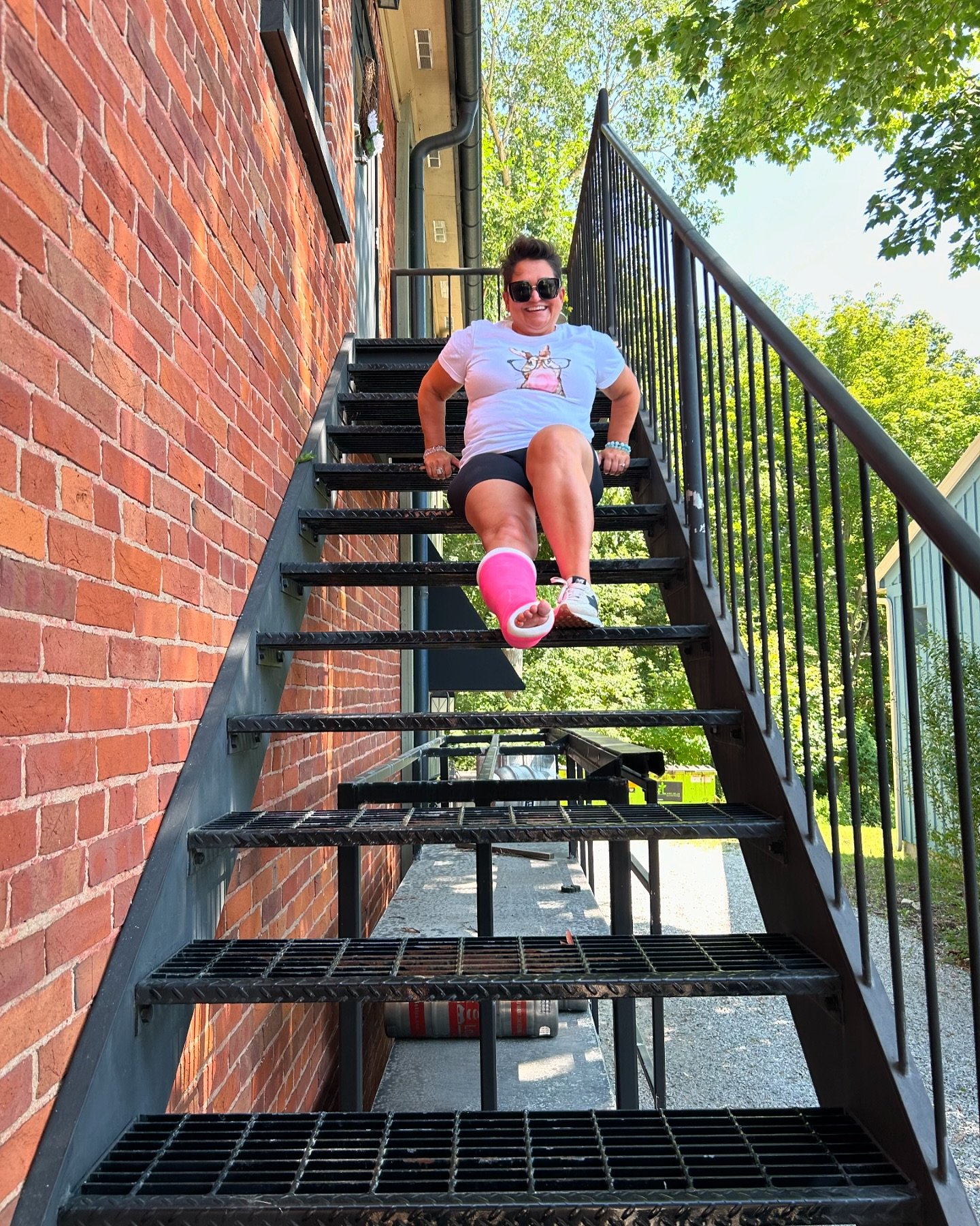 So this happened today. 
I have been dealing with some Achilles issues from playing pickleball for the past couple of months, so it was already compromised. This past weekend, I was visiting friends at their beautiful cottage and tripped on the dog b