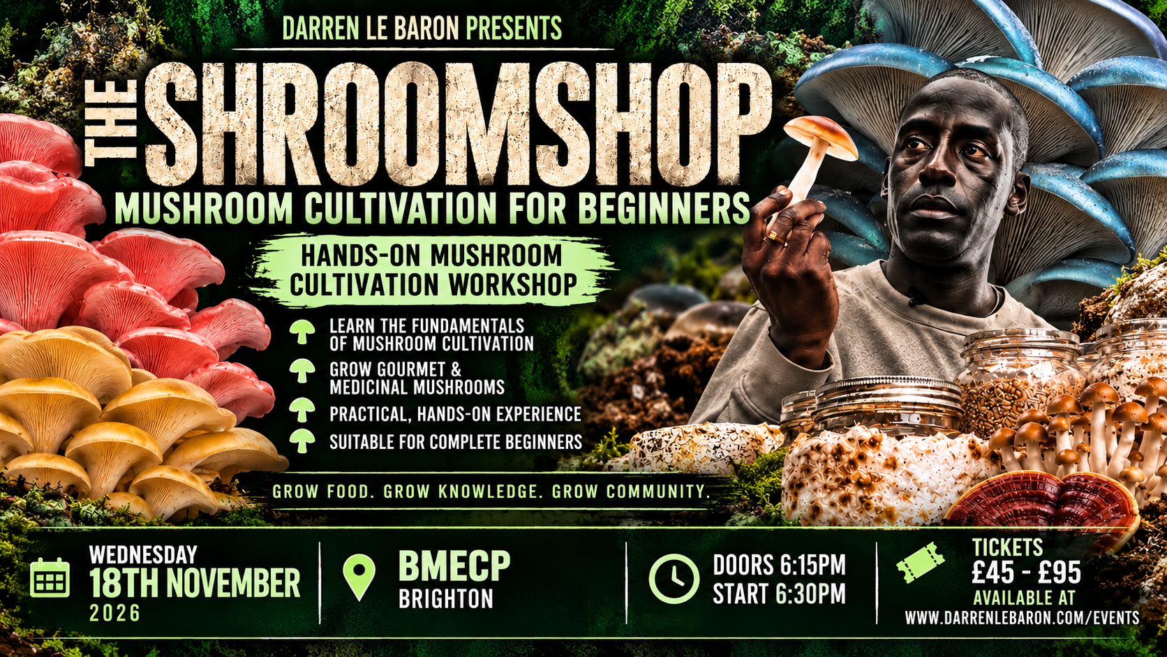Brighton Shroomshop: Mushroom Cultivation Workshop