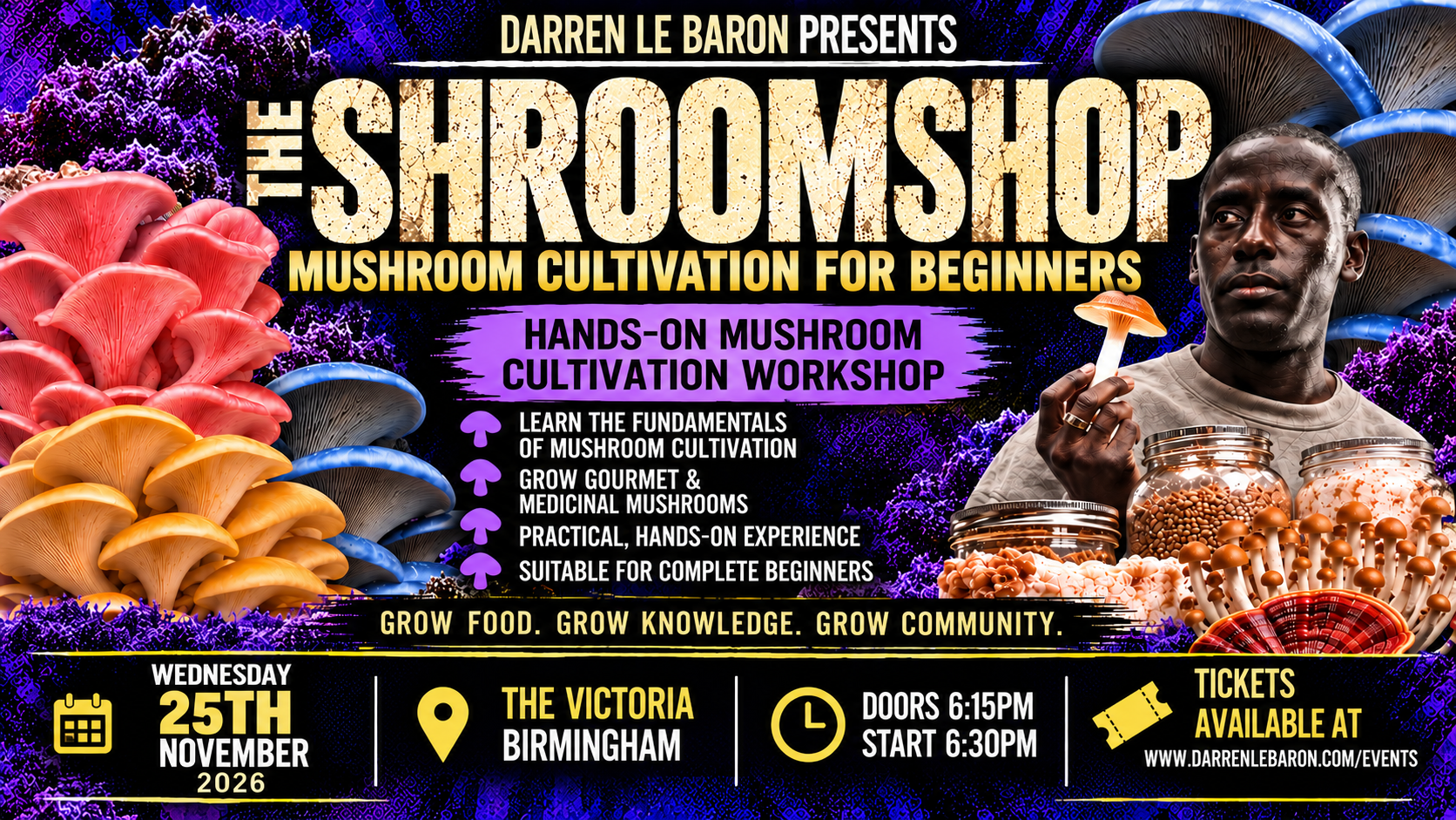 Birmingham Shroomshop: Mushroom Cultivation Workshop