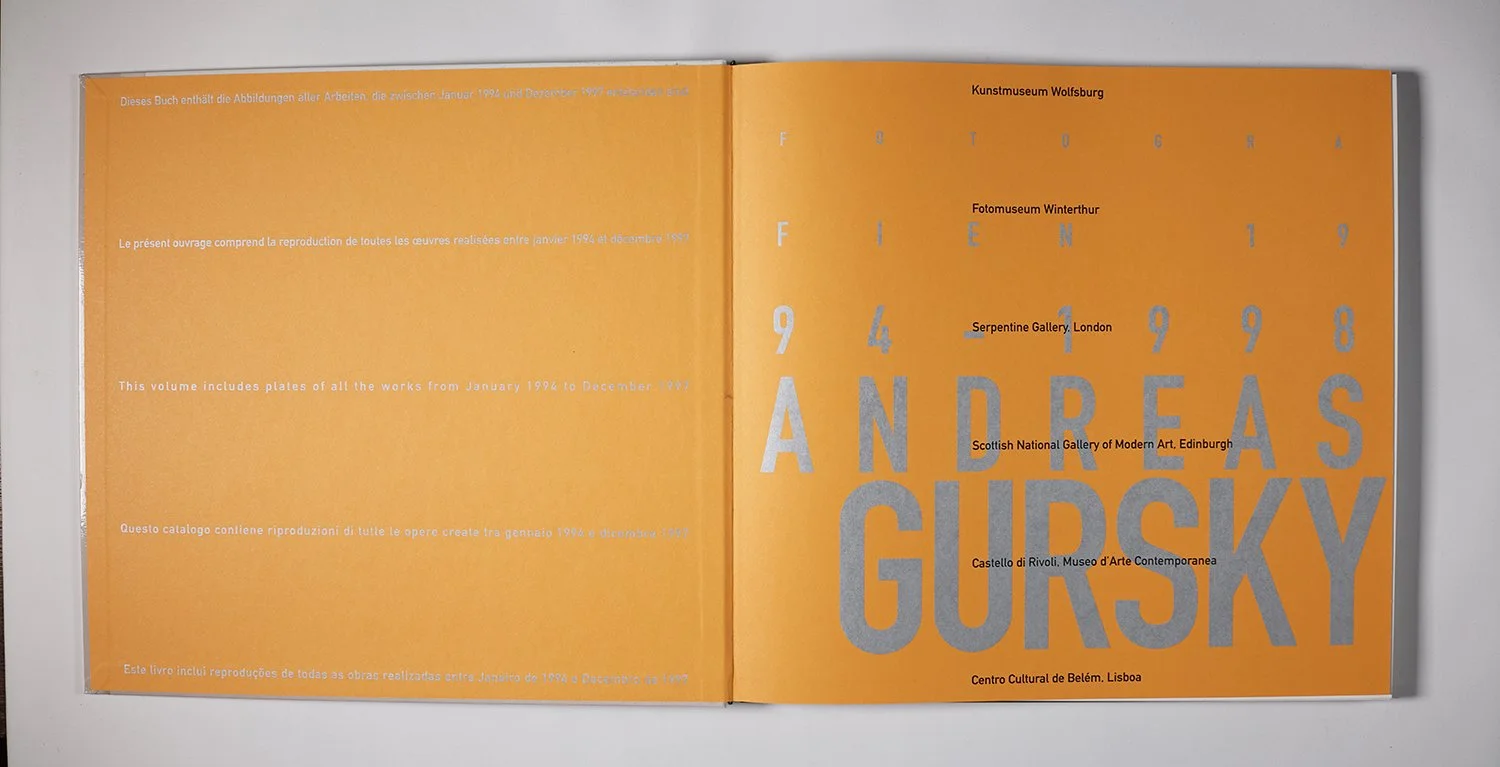 Andreas Gursky Photographs 1994-1998. Andreas Gursky — Paul Reas Books