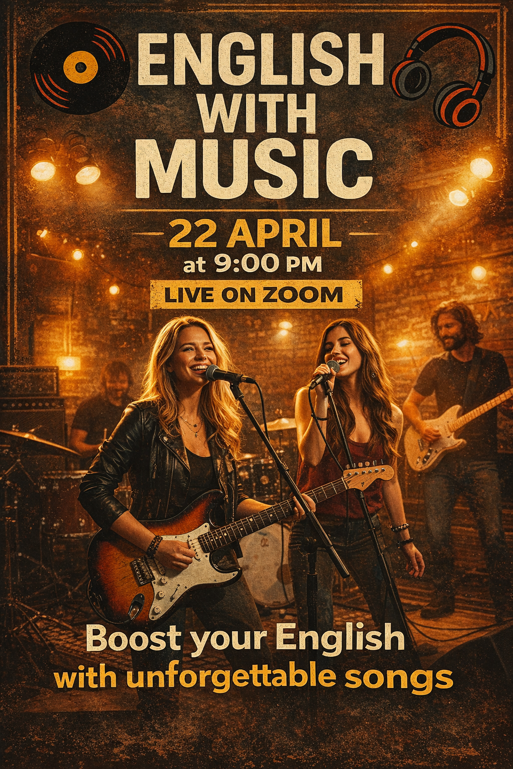 ENGLISH WITH MUSIC - April 2026 edition - un VERO boost al tuo English ascoltando insieme brani fantastici che hanno fatto la storia della musica