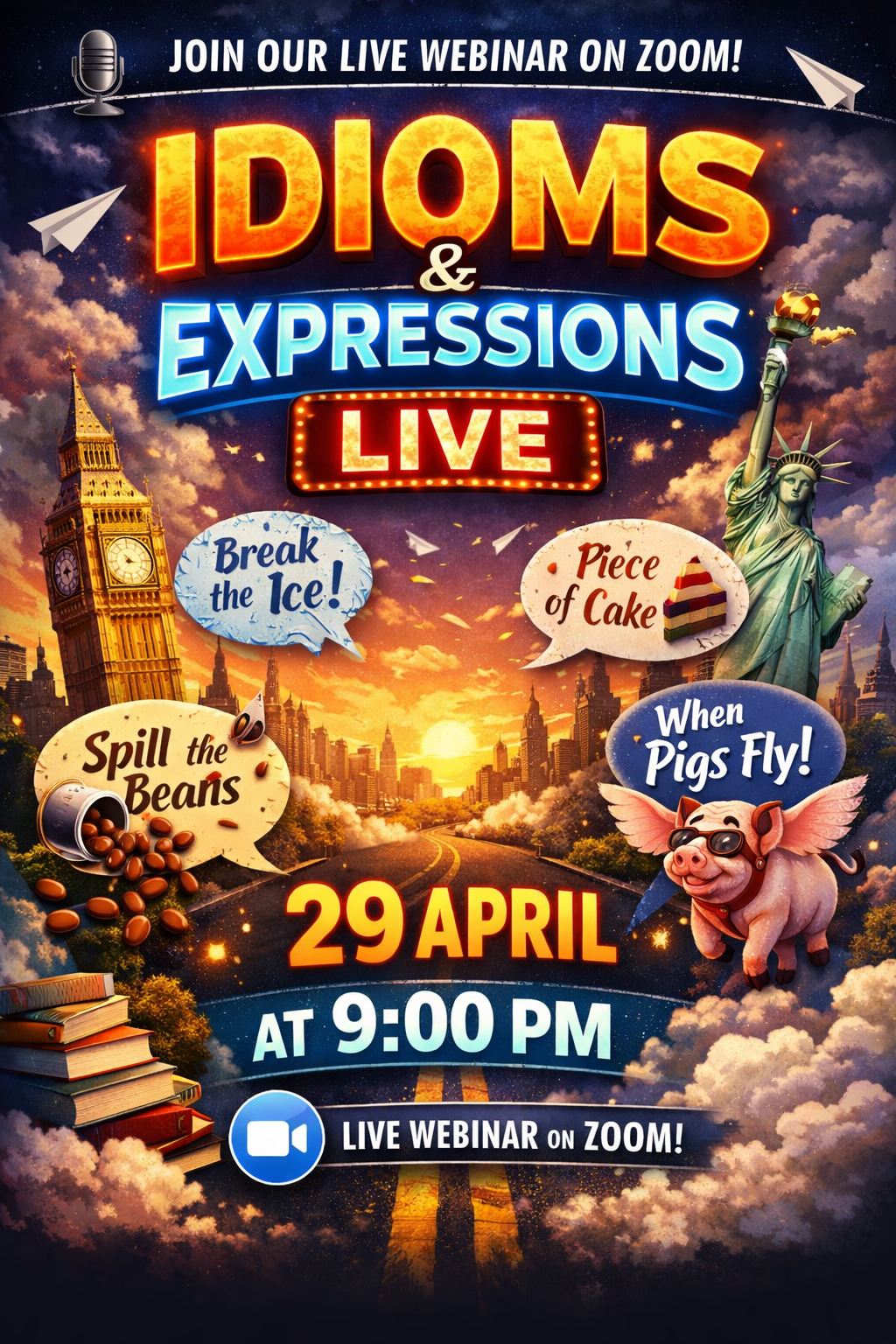 MASTERCLASS: IDIOMS & EXPRESSIONS --- Vivi il lato più autentico dell’inglese! Insieme scopriremo frasi idiomatiche ed espressioni very British!