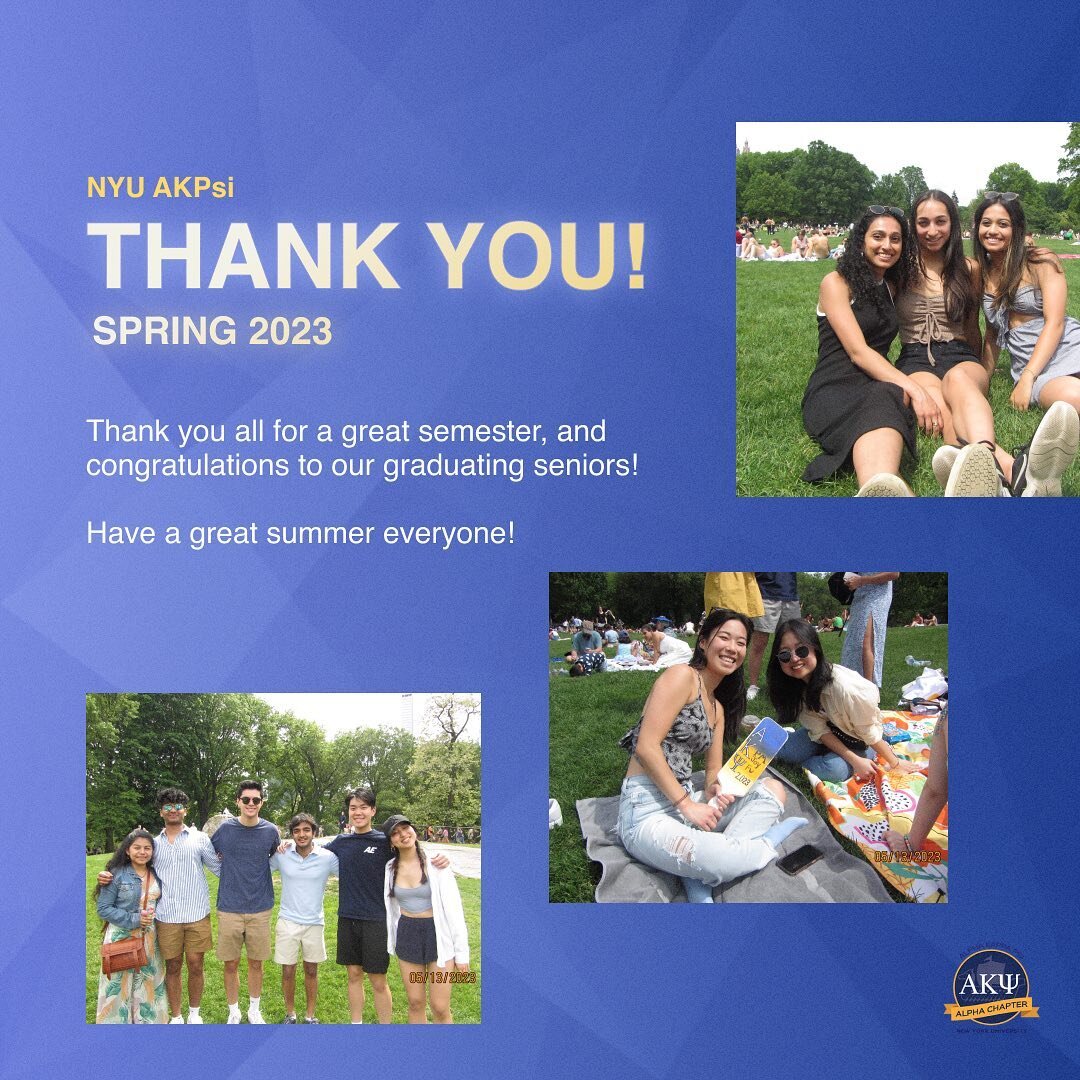 Thank you all for a great semester, we can&rsquo;t wait to see you next fall! 

And congrats to our amazing graduating seniors (swipe to the last slide)!🎓