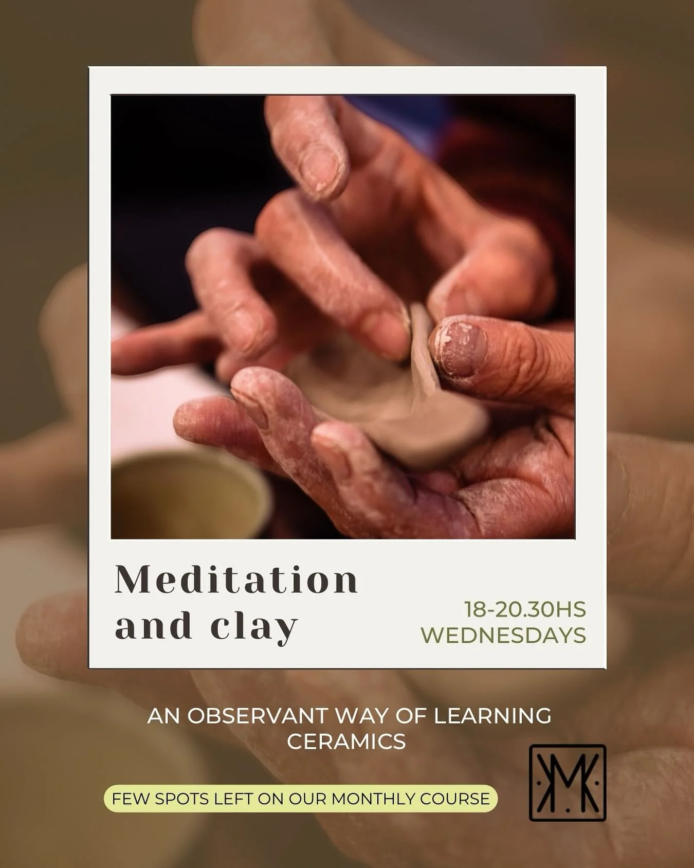 Monthly ceramic workshop for play, exploration and building ceramics pieces both with traditional and original experimental techniques. We have an introductory meditation or body practice and then we dive renewed into our creations.

We use different