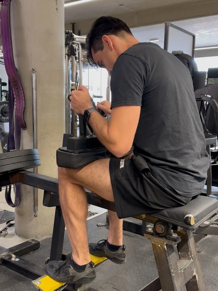 Gehasste Quad-Session von heute. Feeling war gut, Leistungen blieben ein bisschen zur&uuml;ck. Aber passt schon. 😁🤝

Seated Calf Raise (Plate Loaded):
60 &times; 8,8
 
Hip Adductor (Machine):
95 &times; 12,10
 
Hip Abductor Gym80 (Machine):
95 &tim