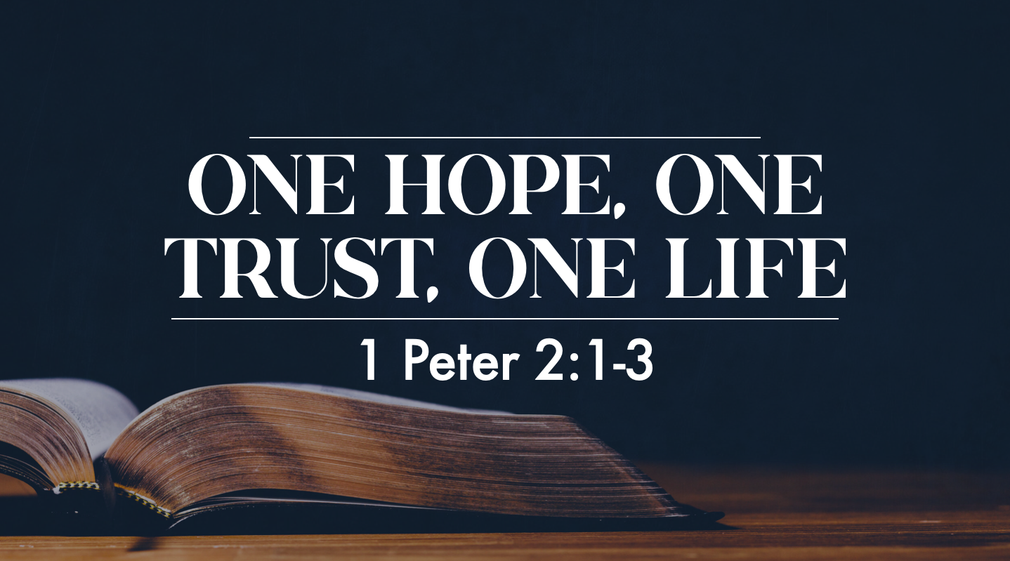 One Hope, One Trust, One, Life - 1 Peter 2:1-3