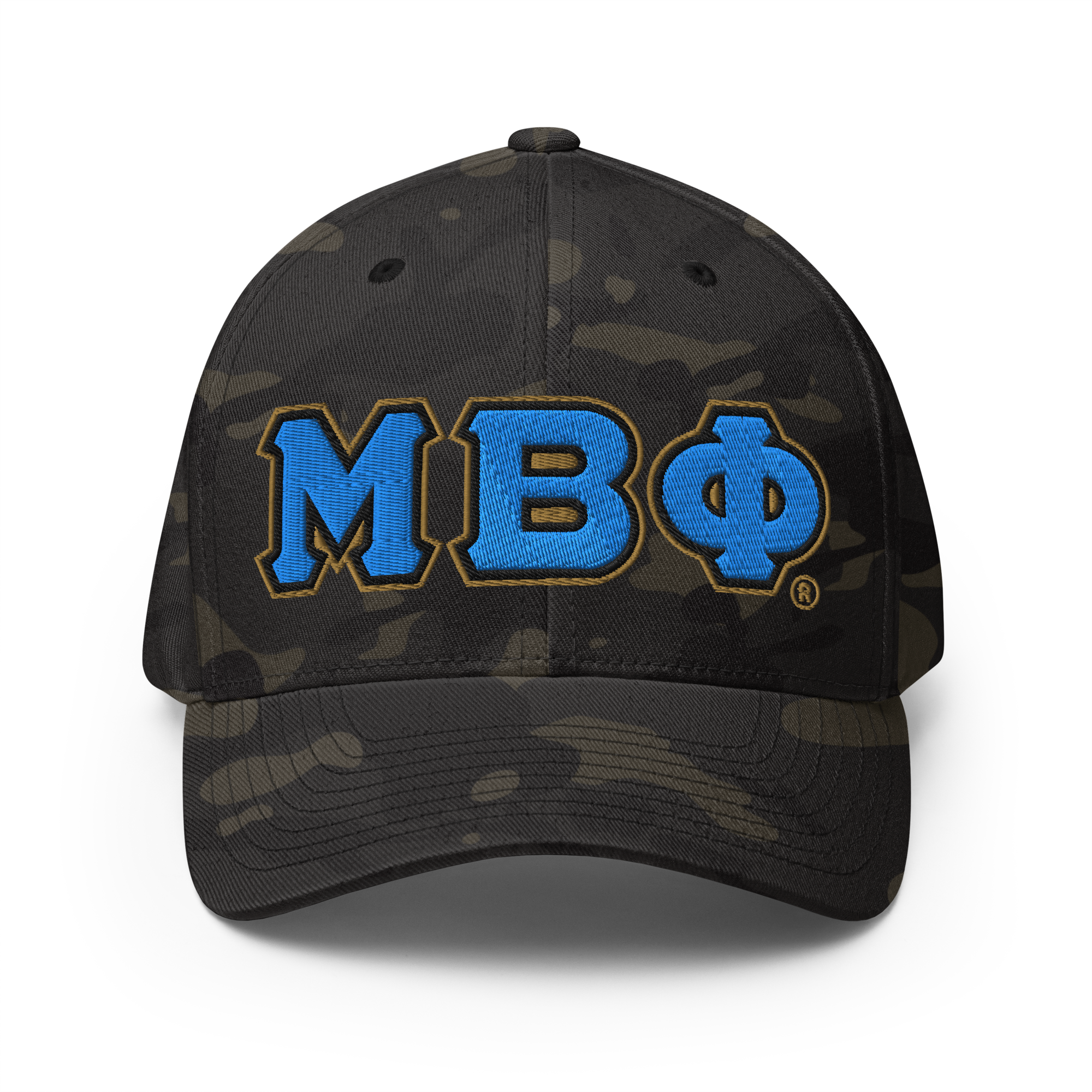 Mu Beta Phi Multicam Black Structured Twill Cap