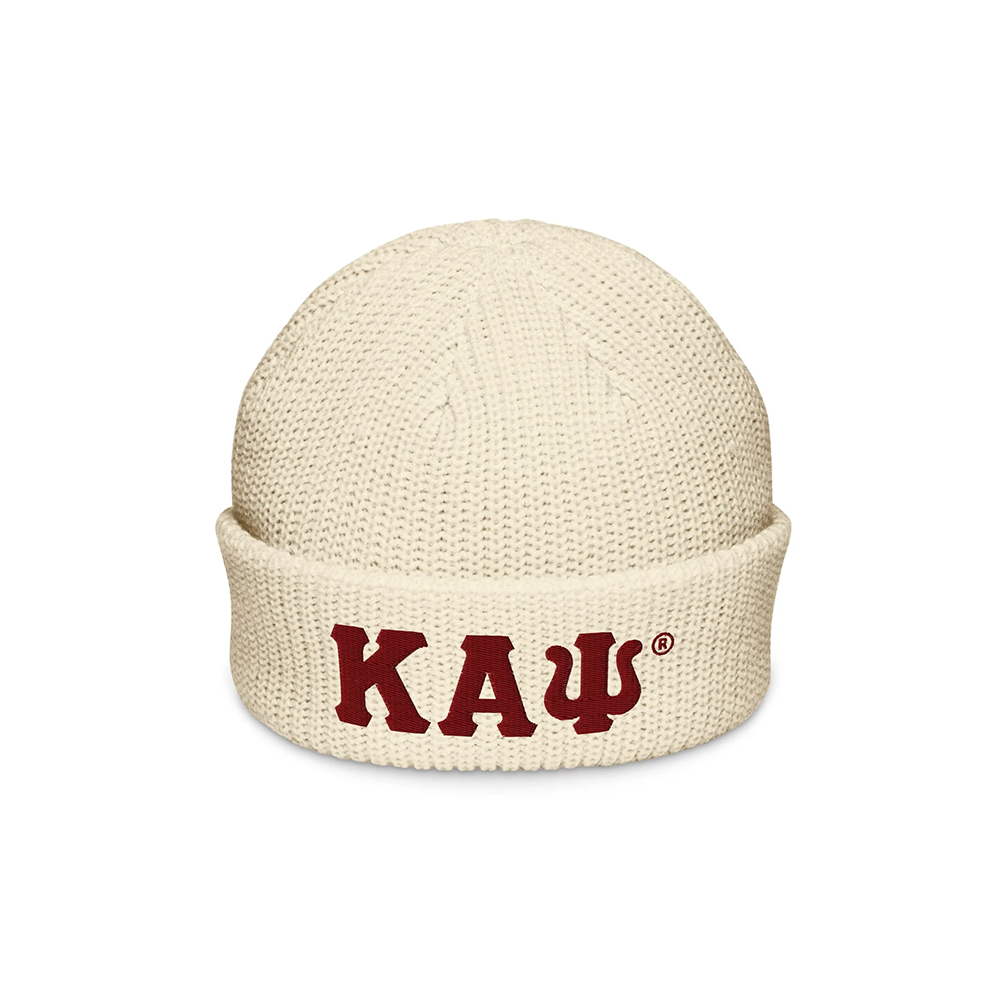 Kappa Alpha Psi® Cream Fisherman beanie