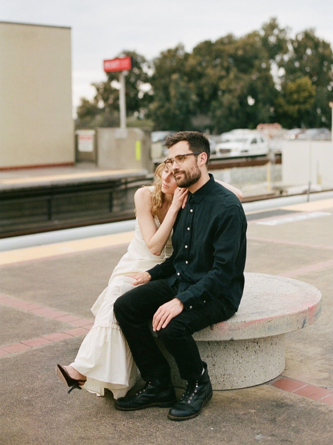 Kristen + JJ at BART all on film!