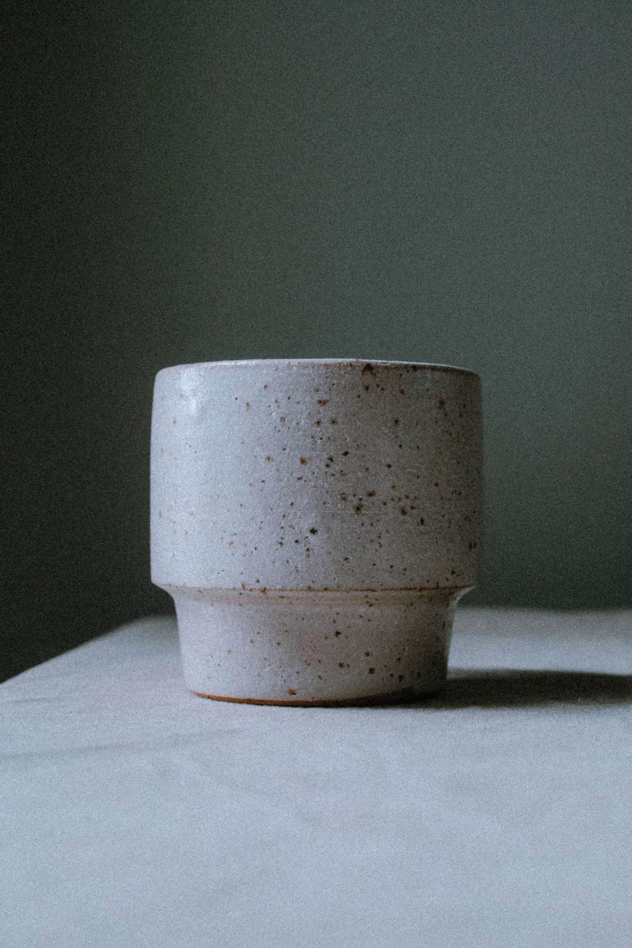 stacking tumber in speckle white - 9oz