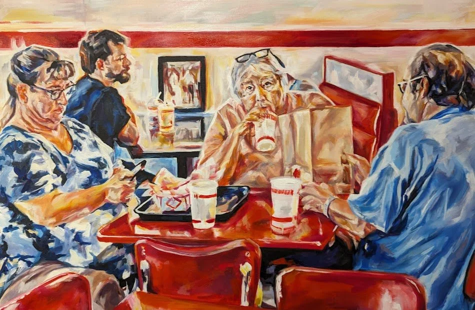 MISSOULA BURGER STOP.
69.8 cm. x 100.3 cm.
Oil on Canvas.
2024.