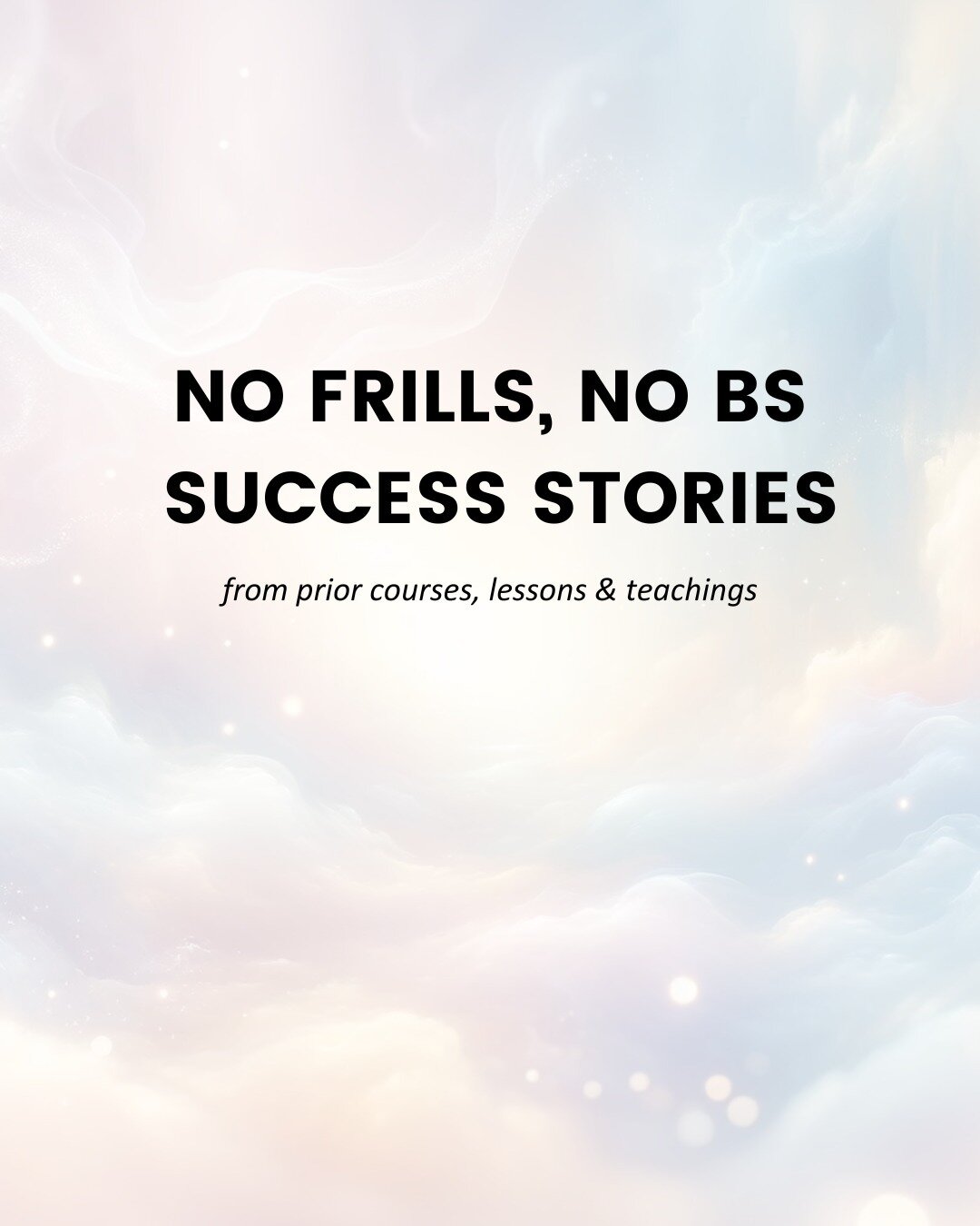 Sharing mental health success stories is always... a bit tricky &ndash; 

I want you to see the profound transformations my prior students have had while also preserving their identities. 

So, I&rsquo;ll do what I can with what we&rsquo;ve got... I 