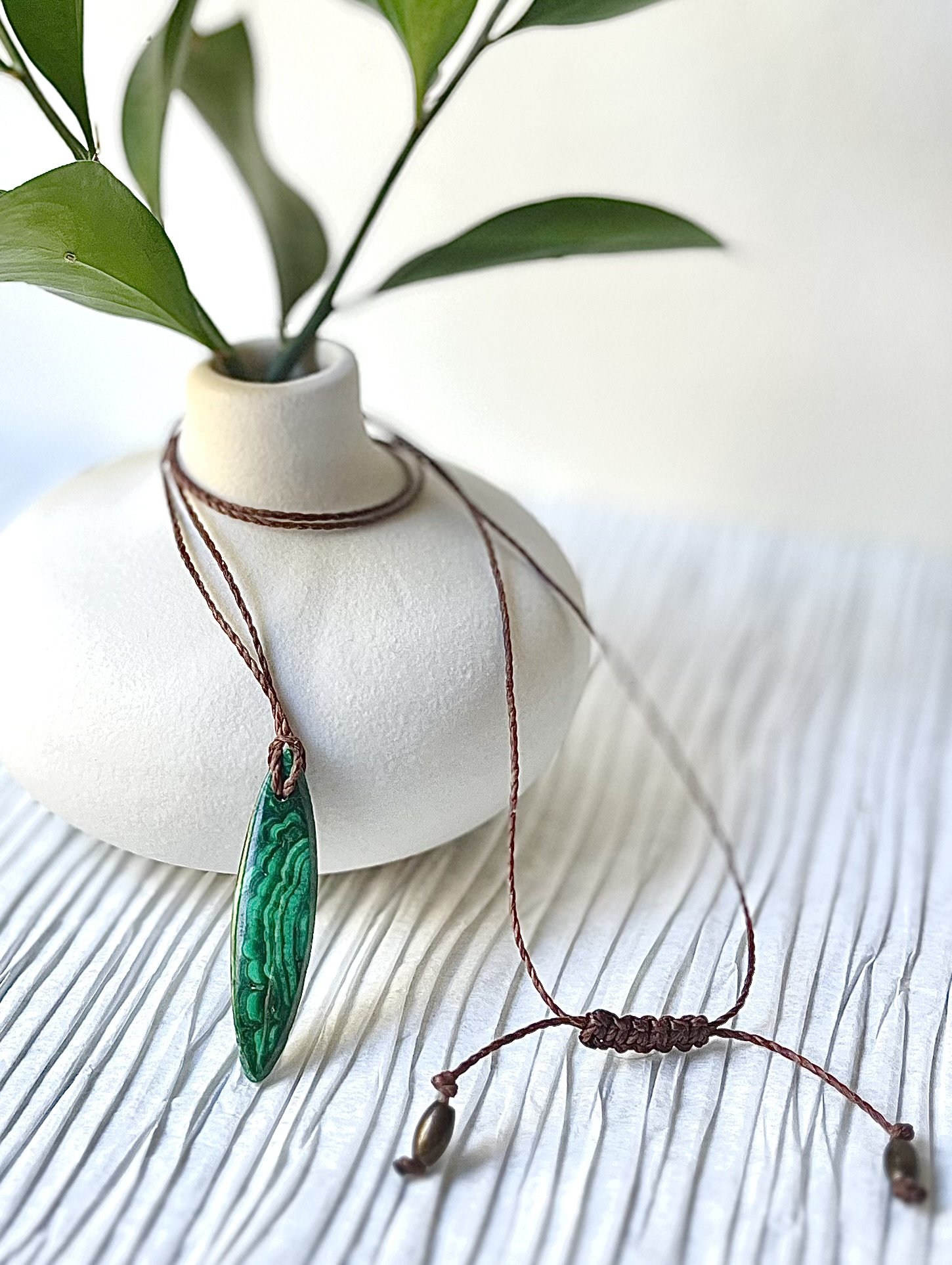 Malachite Pendant Necklace